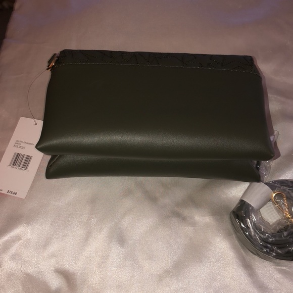 Betsey Johnson Quilted Star Crossbody Or Shoulder Bag Olive Green NWT - Picture 11 of 16